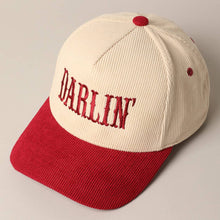 Load image into Gallery viewer, DARLIN' Corduroy baseball cap red