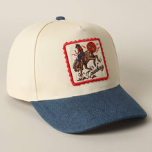 Load image into Gallery viewer, Detailed Cowboy Horse Embroidery Patch Denim Cap