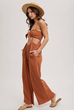 Load image into Gallery viewer, Sandra suspender pant jumpsuit set (clay)