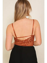 Load image into Gallery viewer, Rust Lace Bodysuit Tank Top
