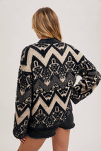 Load image into Gallery viewer, Black Aztec mock neck sweater