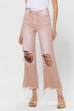 Load image into Gallery viewer, Leslie 90’s distressed relaxed fit crop flare jeans