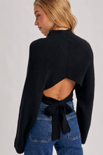 Load image into Gallery viewer, Sierra Bow Knit Sweater (black)
