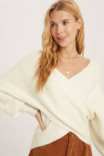 Load image into Gallery viewer, Maribel cross knit sweater (Ruby)