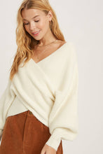 Load image into Gallery viewer, Maribel cross knit sweater (Ruby)