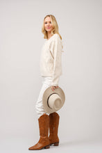 Load image into Gallery viewer, Candice boot stitch crew neck sweater (cream)