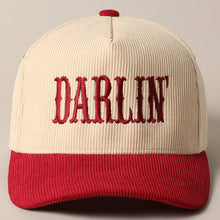 Load image into Gallery viewer, DARLIN' Corduroy baseball cap red