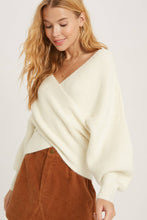 Load image into Gallery viewer, Maribel cross knit sweater (Ruby)