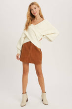 Load image into Gallery viewer, Maribel cross knit sweater (Ruby)