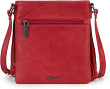 Load image into Gallery viewer, Wrangler Denim Fringe Pocket Crossbody Orange