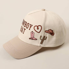 Load image into Gallery viewer, Cowboy Hat Cactus Heart Embroidery Trucker Hat