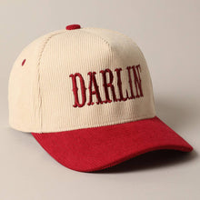 Load image into Gallery viewer, DARLIN' Corduroy baseball cap red