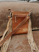 Load image into Gallery viewer, Checkered Cowhide Fringe Purse