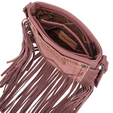 Load image into Gallery viewer, Wrangler Denim Pocket Fringe Crossbody mauve pink