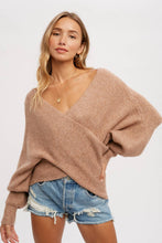 Load image into Gallery viewer, Maribel cross knit sweater (Ruby)