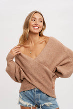 Load image into Gallery viewer, Maribel cross knit sweater (Ruby)
