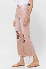 Load image into Gallery viewer, Leslie 90’s distressed relaxed fit crop flare jeans