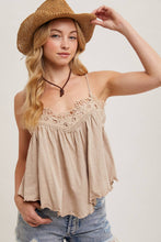 Load image into Gallery viewer, Kelsey Floral Crochet top (almond)