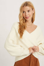 Load image into Gallery viewer, Maribel cross knit sweater (Ruby)