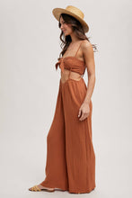 Load image into Gallery viewer, Sandra suspender pant jumpsuit set (clay)