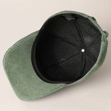 Load image into Gallery viewer, Howdy Darlin' Sage Embroidery Patch Corduroy Cap