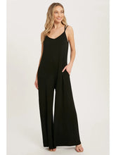 Load image into Gallery viewer, Black crossback jumpsuit
