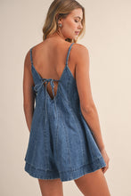 Load image into Gallery viewer, Harper Denim Flared Romper
