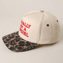 Load image into Gallery viewer, LITERALLY JUST A COWGIRL Leopard Trucker Hat
