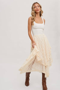 Maddy lace skirt (cream)