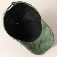 Load image into Gallery viewer, Howdy Darlin&#39; Sage Embroidery Patch Corduroy Cap
