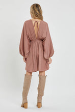 Load image into Gallery viewer, Dusty rose silk mini dress
