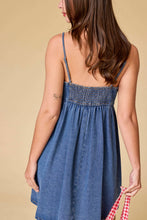 Load image into Gallery viewer, Clara Denim Bow tie dress
