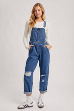 Load image into Gallery viewer, Della dark denim overalls
