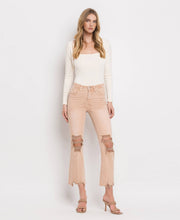 Load image into Gallery viewer, Sammie high rise distressed crop flare jeans
