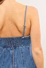 Load image into Gallery viewer, Hailey braided dark denim dress
