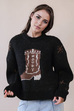 Load image into Gallery viewer, Shania Boot Knit Sweater (black)
