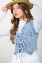 Load image into Gallery viewer, Alice Floral Denim Vest

