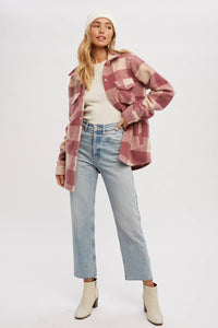 Dolly plaid brushed flannel Shacket