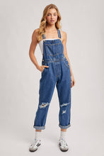 Load image into Gallery viewer, Della dark denim overalls
