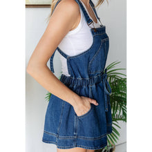 Load image into Gallery viewer, Cassie Dark Denim Shortalls
