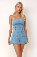 Load image into Gallery viewer, Patsy light denim romper
