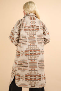 Ivory/Rust Aztec Coat