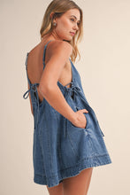 Load image into Gallery viewer, Harper Denim Flared Romper
