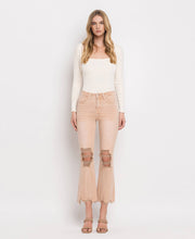 Load image into Gallery viewer, Sammie high rise distressed crop flare jeans
