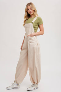 Carrie Cargo Drawstring Overalls