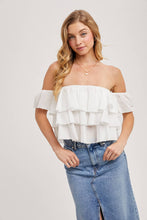 Load image into Gallery viewer, Amy tiered crop top
