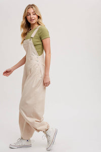 Carrie Cargo Drawstring Overalls