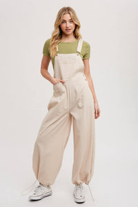 Carrie Cargo Drawstring Overalls