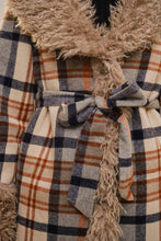 Load image into Gallery viewer, Fallon Faux Fur Plaid Coat
