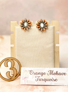 Clementine Mohave & Wildhorse turquoise blossom earrings